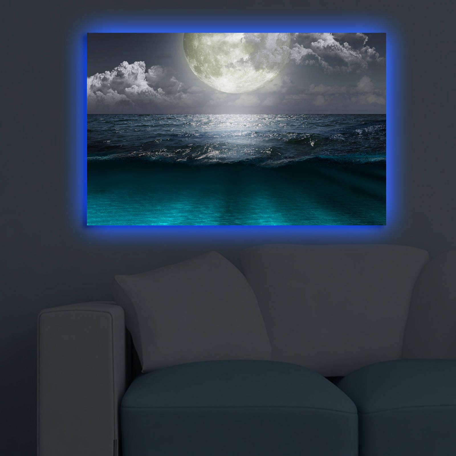 Wallity Slika na platnu sa LED osvetljenjem 45x70cm