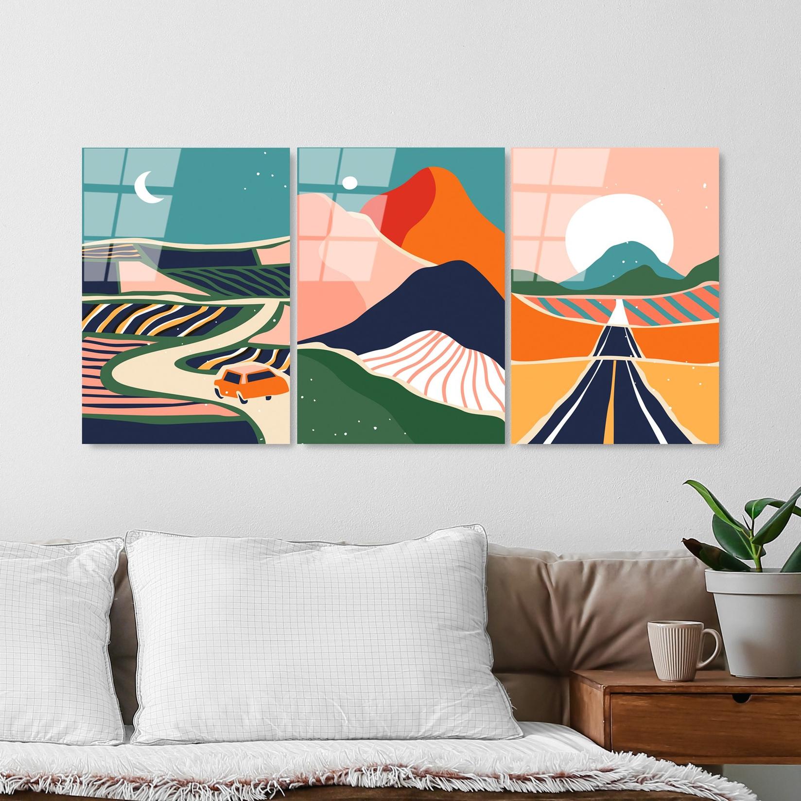 Wallity Slika od kaljenog stakla iz 3 dela