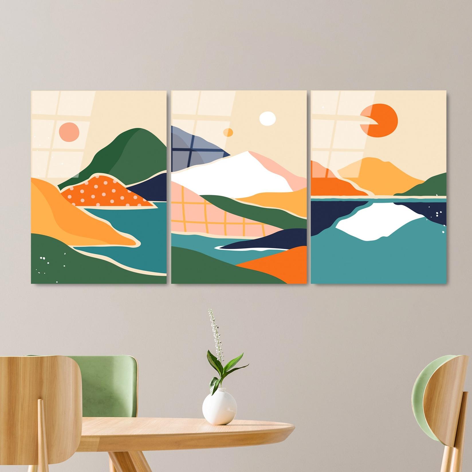 Wallity Slika od kaljenog stakla iz 3 dela