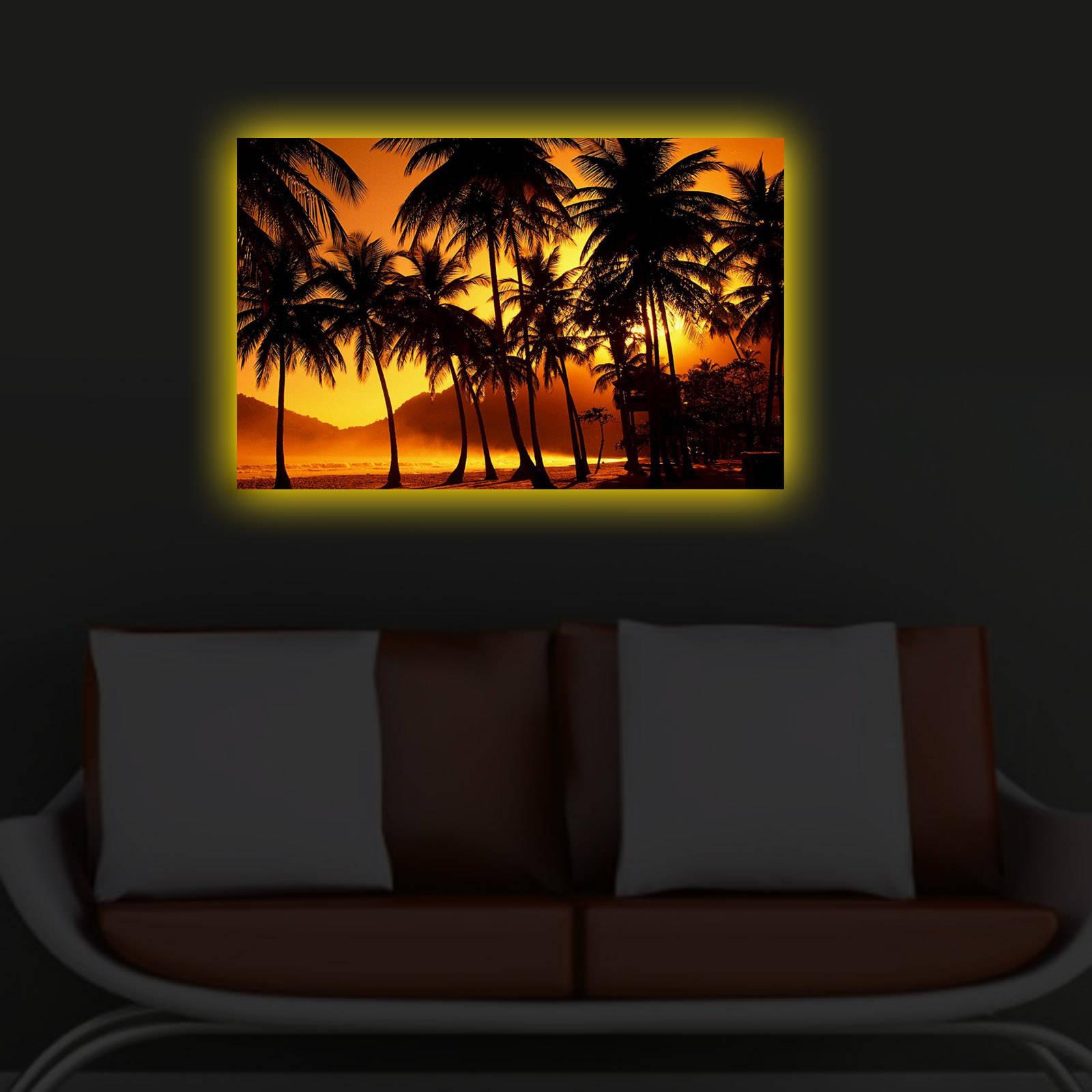 Wallity Slika na platnu sa LED osvetljenjem 45x70cm