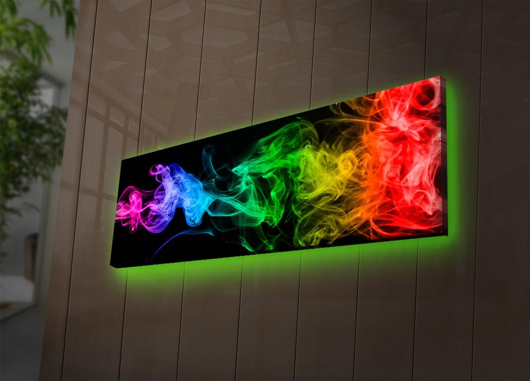 Wallity Slika na platnu sa LED osvetljenjem 30x90cm