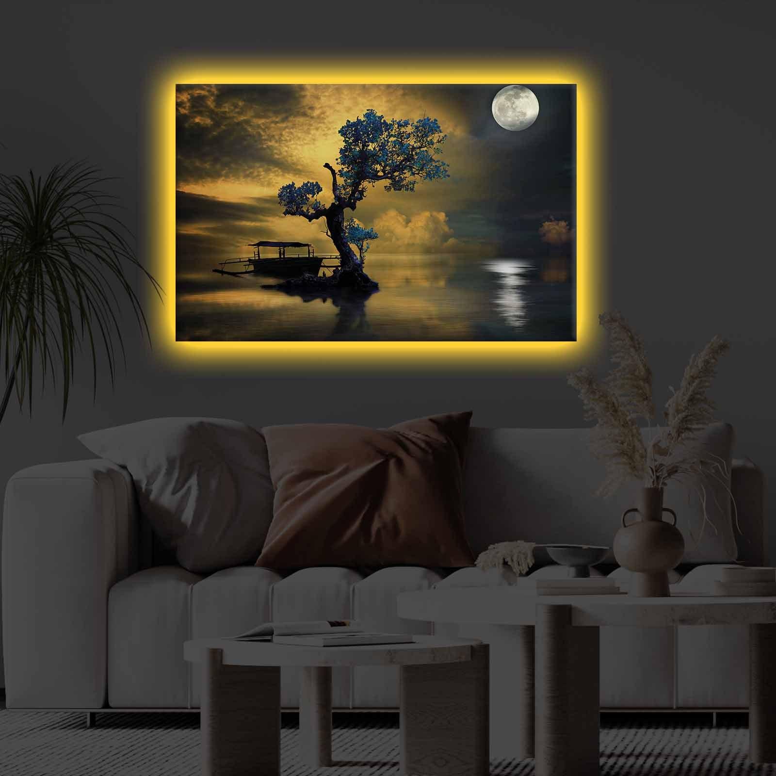 Wallity Slika na platnu sa LED osvetljenjem 45x70cm