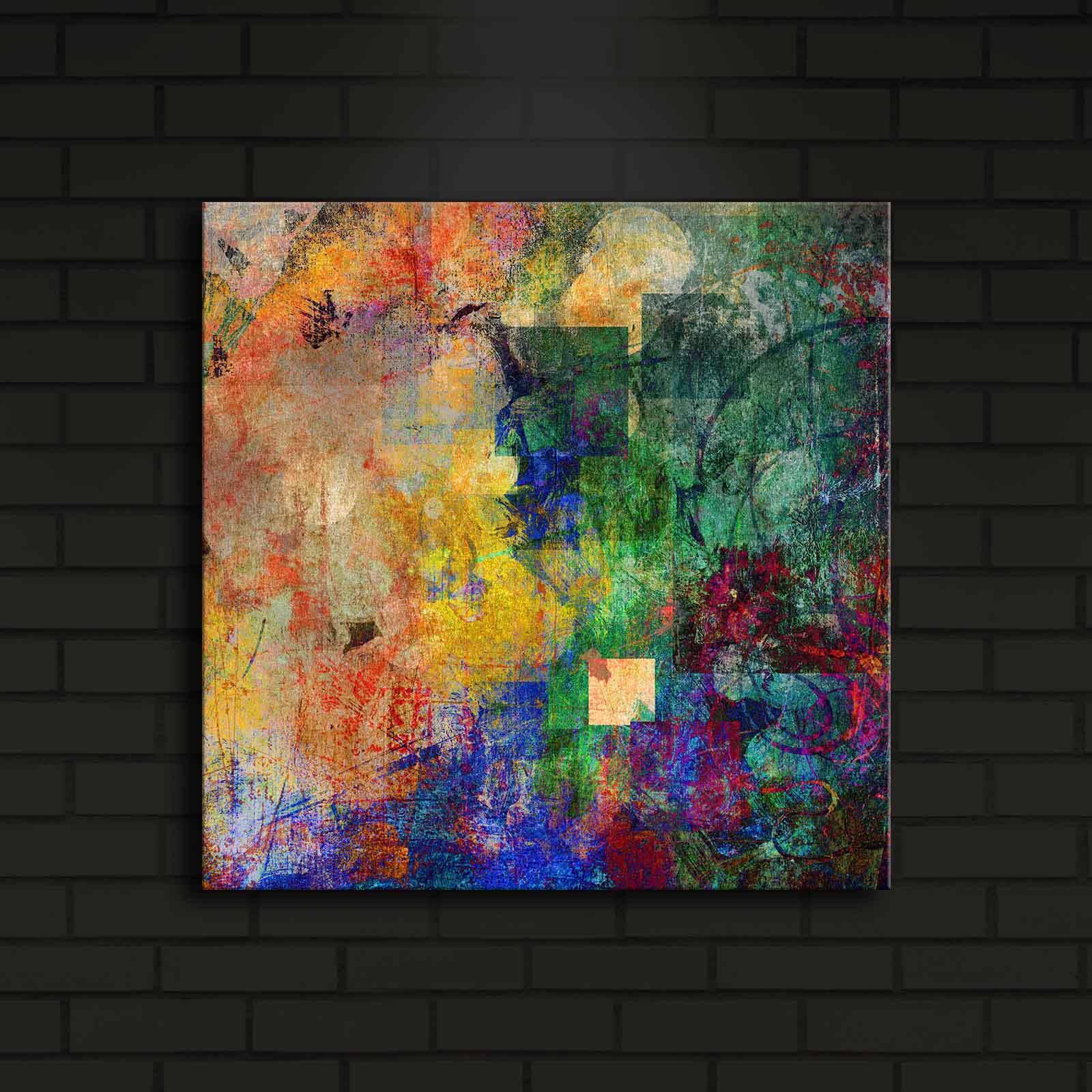 Wallity Slika na platnu sa LED osvetljenjem 40x40cm