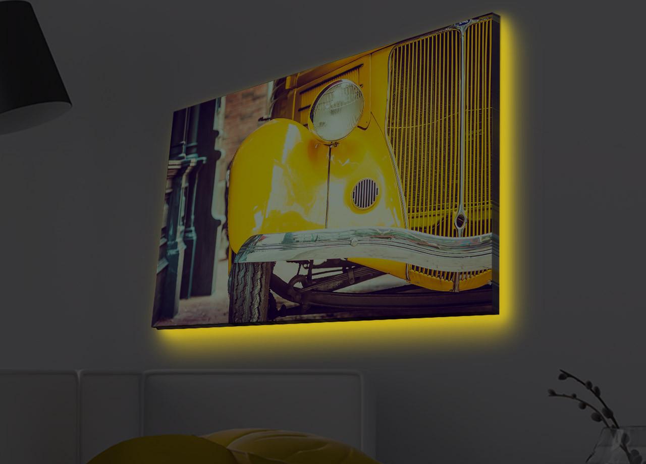 Wallity Slika na platnu sa LED osvetljenjem 45x70cm