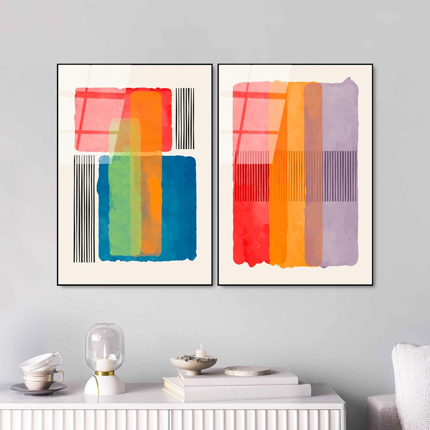 Wallity Slika od kalenog stakla iz 2 dela