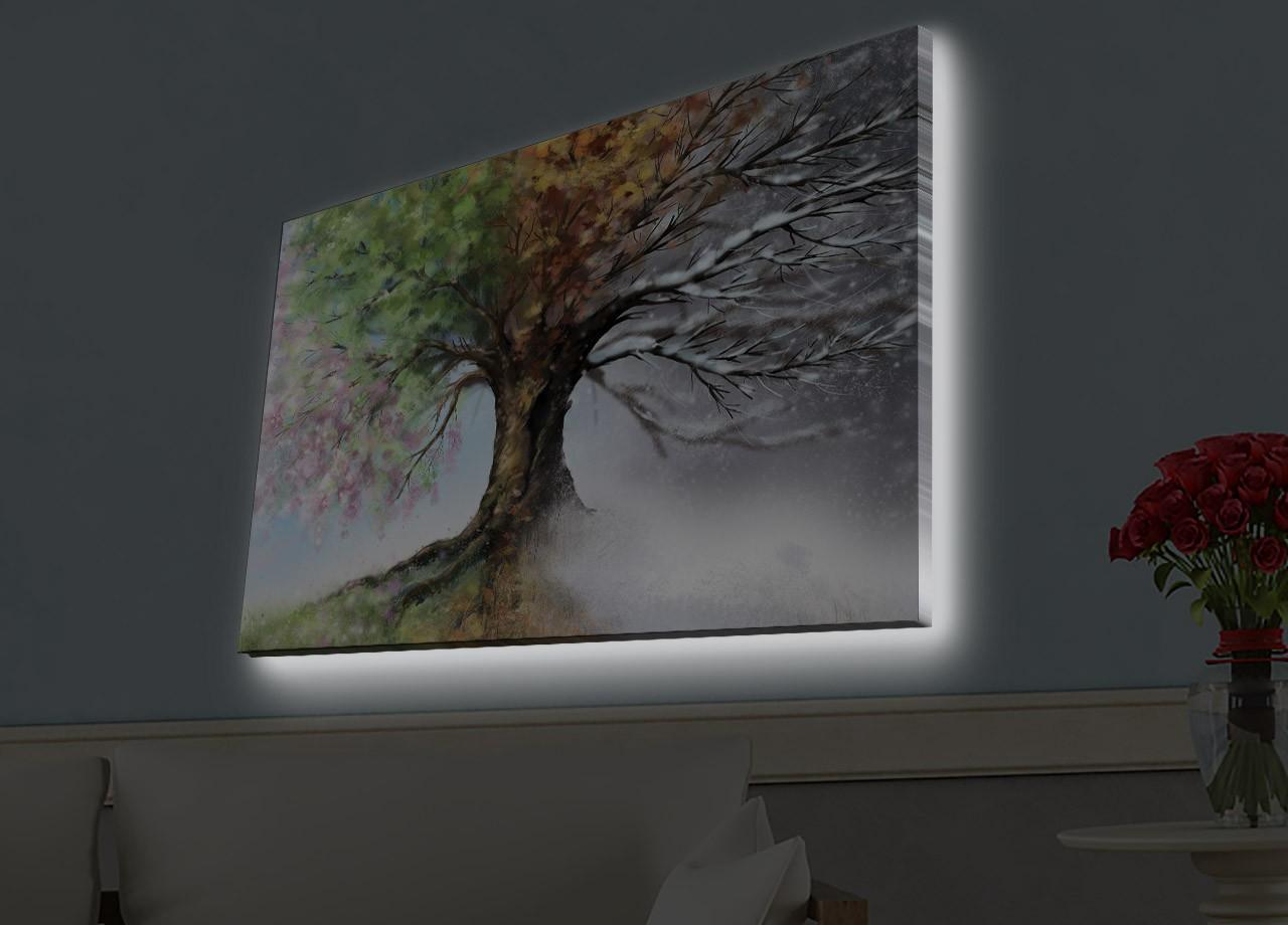 Wallity Slika na platnu sa LED osvetljenjem 45x70cm