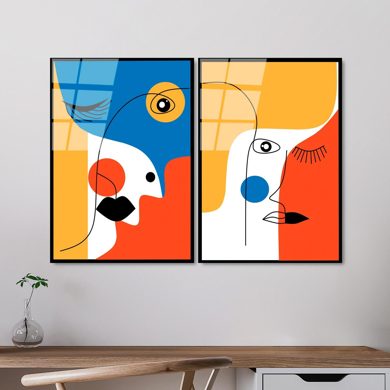 Wallity Slika od kalenog stakla iz 2 dela