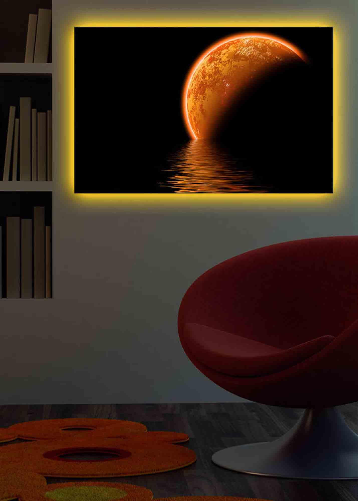 Wallity Slika na platnu sa LED osvetljenjem 45x70cm