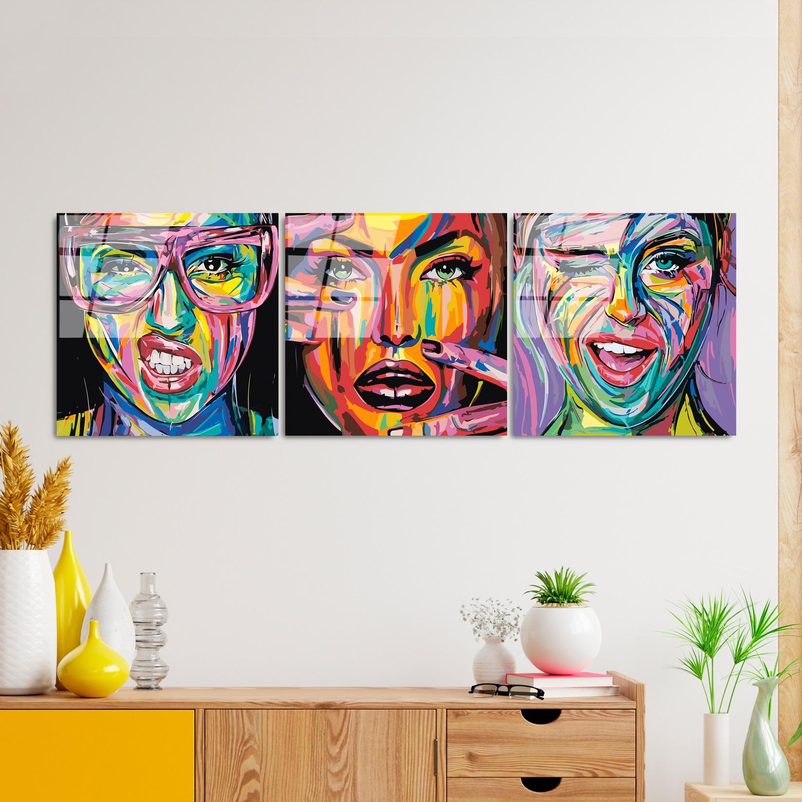 Wallity Slika od kaljenog stakla iz 3 dela