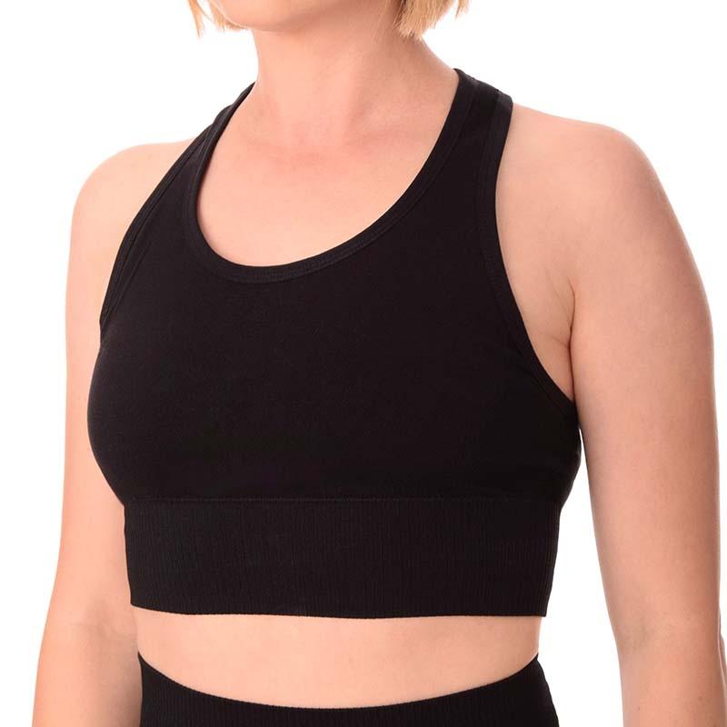 EASTBOUND Ženski sportski top Asana Seamless, Crni