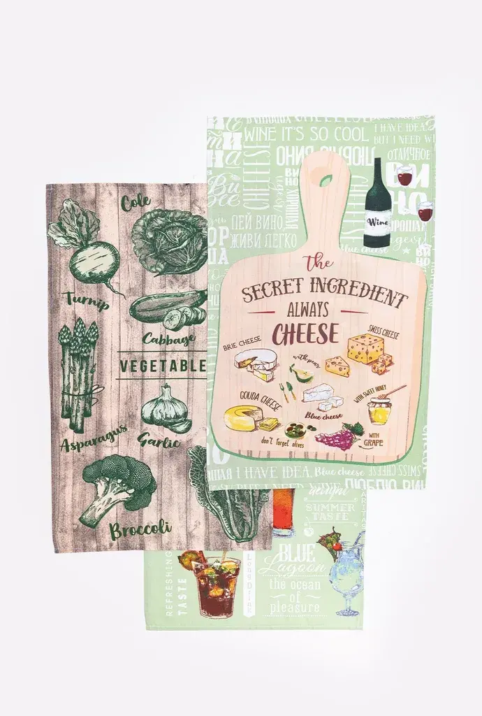 Stefan Set kuhinjskih krpa 89, 50x70cm, 3 komada, Zeleni