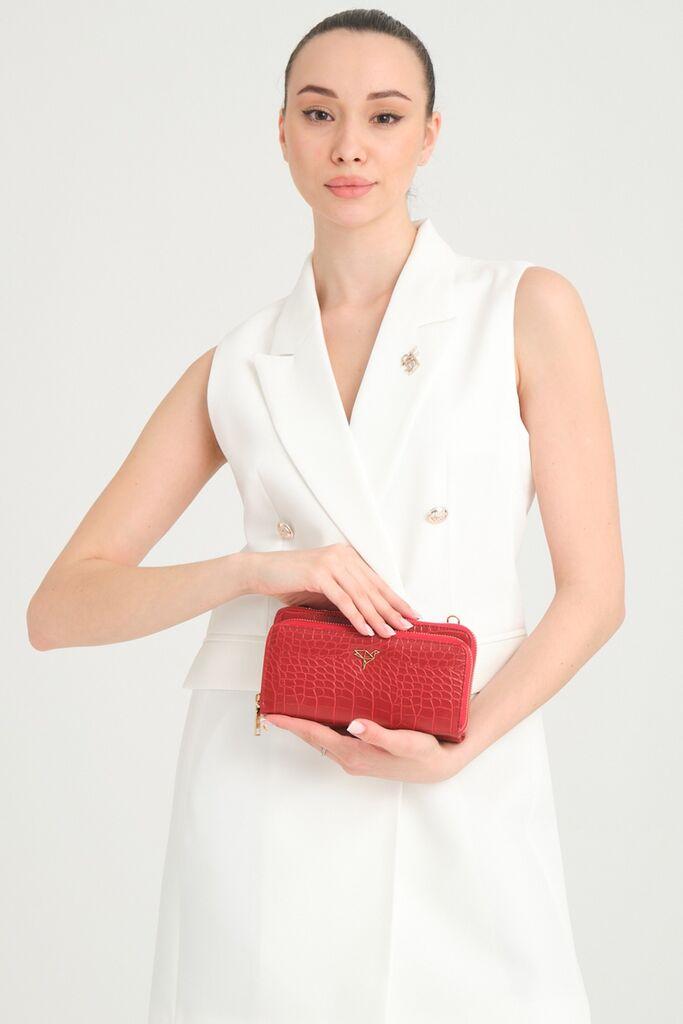 Garbalia Ženski novčanik Lizard, Crveni