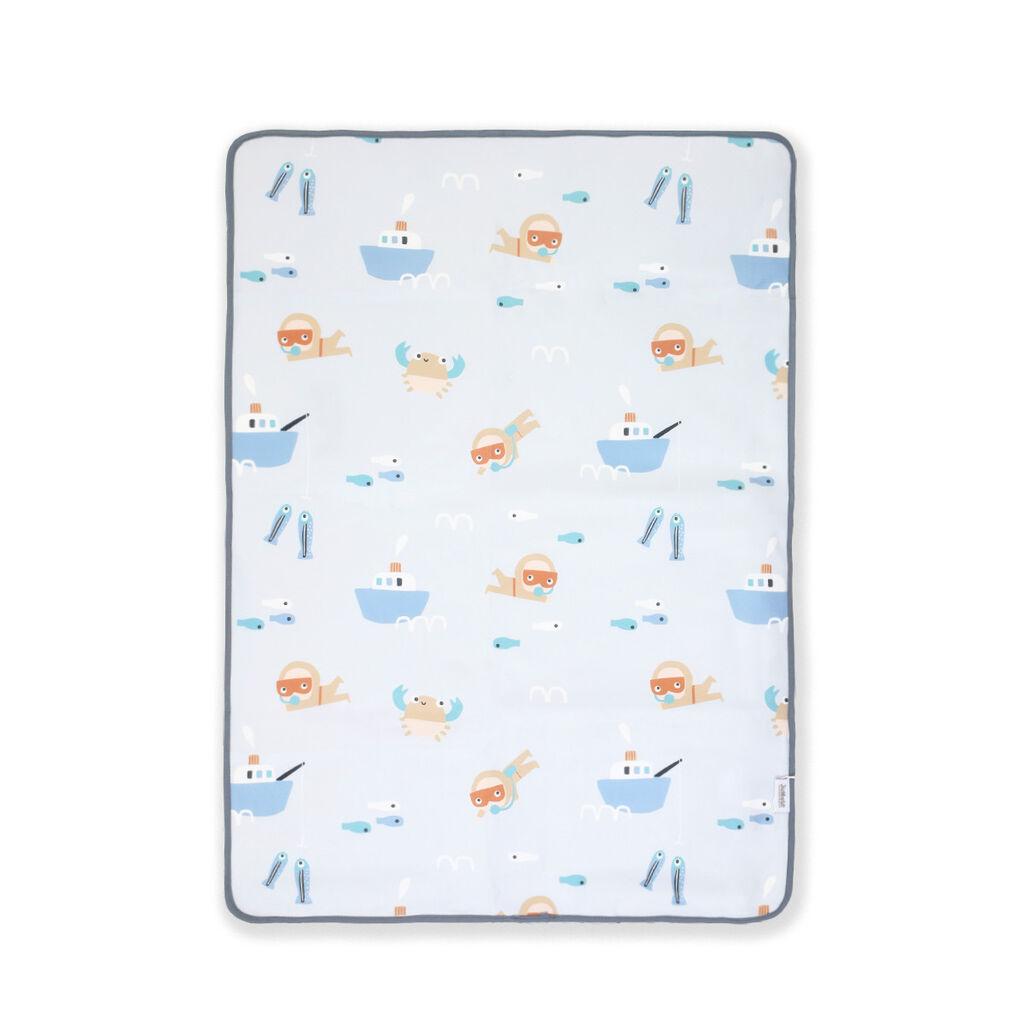 Jungle Nepromočiva podloga za krevetac sa lastišem, 50x70cm, Plava