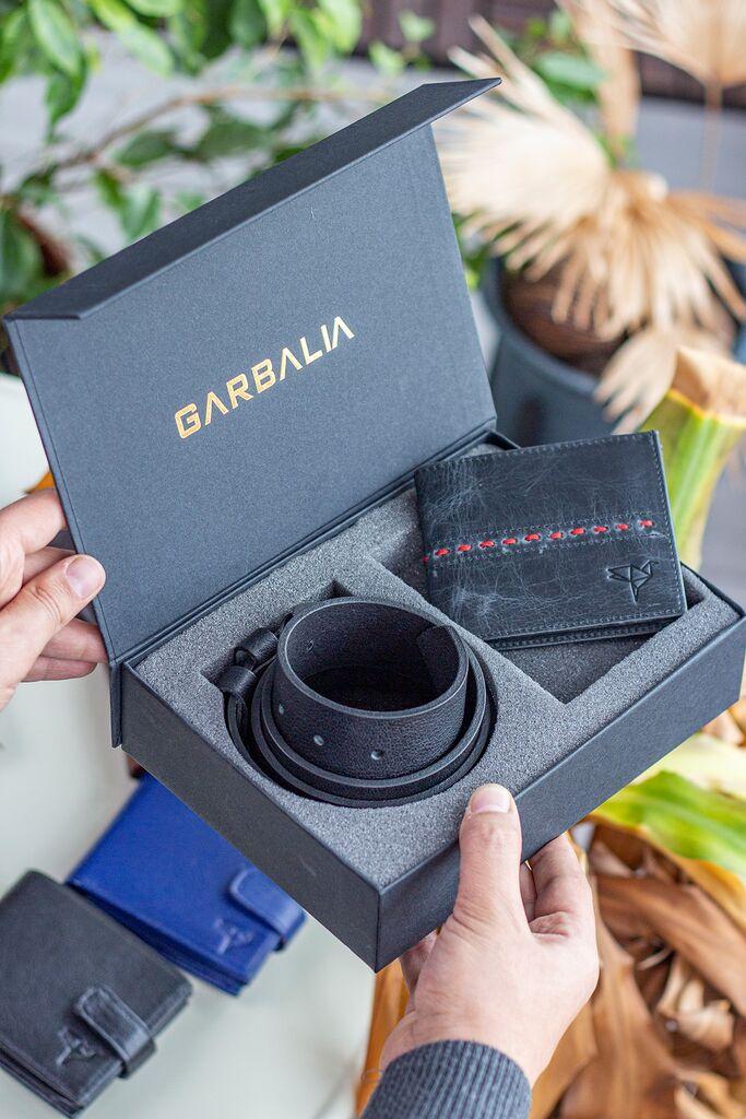 Garbalia Muški kaiš i novčanik Altadena, Crni