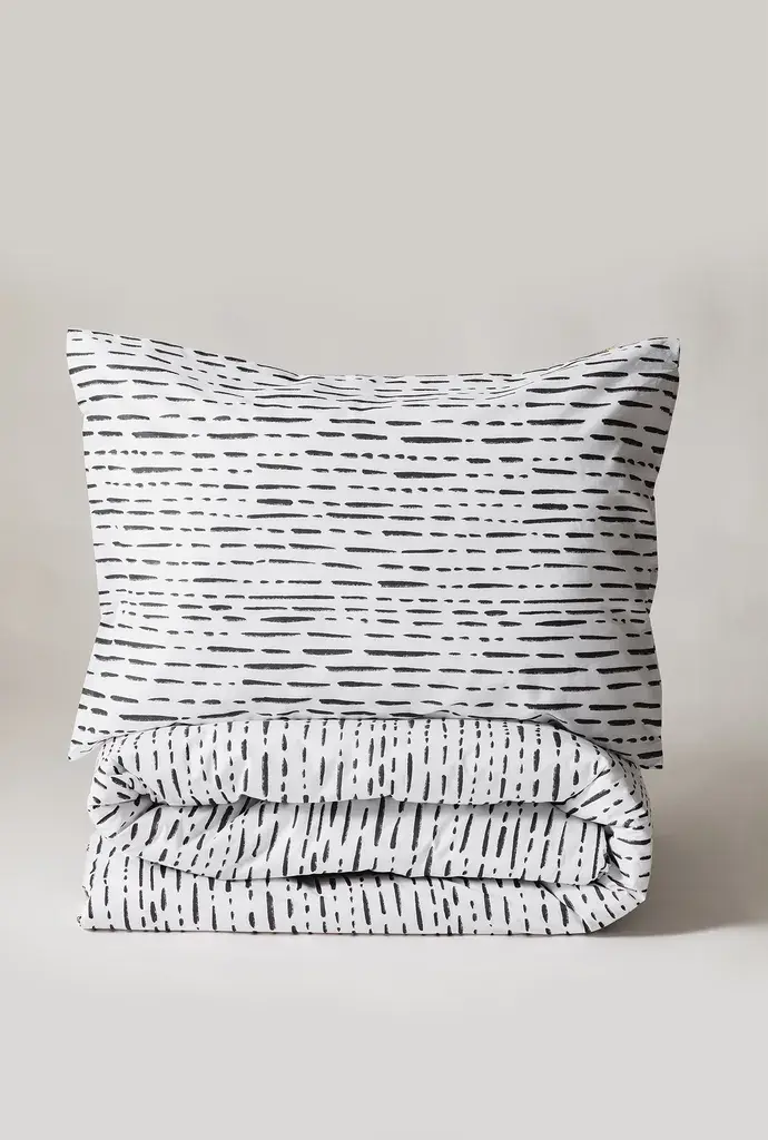 Stefan Set posteljine 9142, 140x200cm, Belo-crni