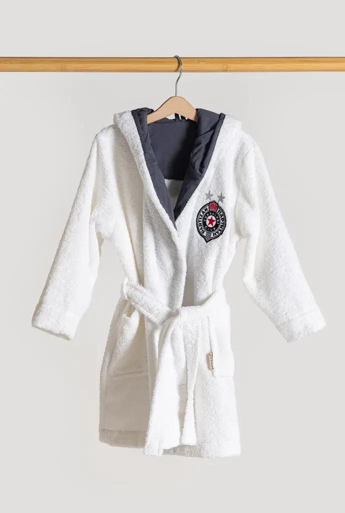 Stefan Dečiji bademantil Partizan, Crno-beli