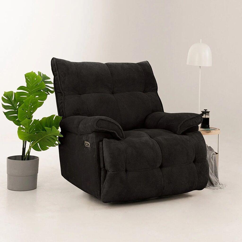 Atelier del Sofa Električna fotelja Soft Electric, 100 x 105 x 80 cm, Crna