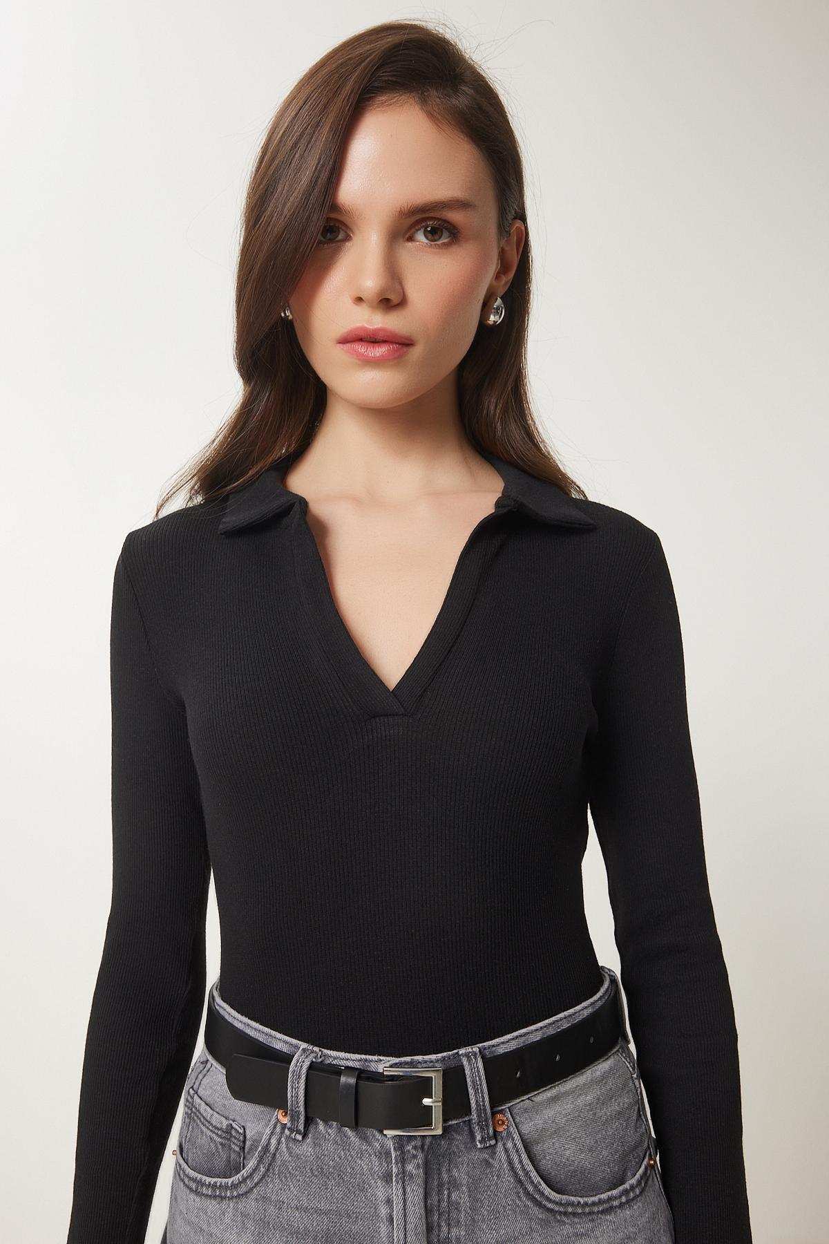 Happiness Istanbul Ženska majica na duge rukave, Crna