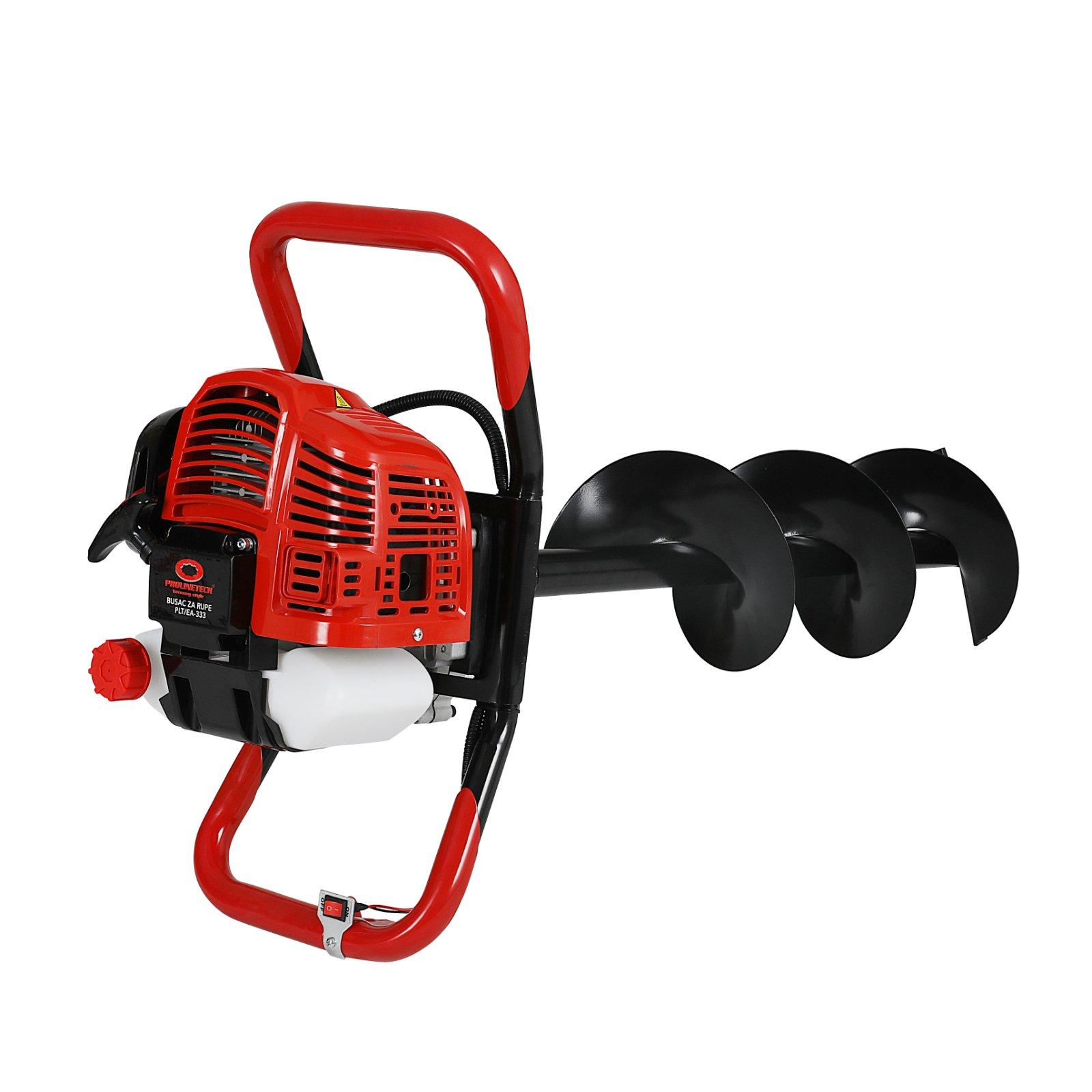 PROLINETECH Motorni bušač rupa za jednog rukovaoca PLT/EA-333, 2600W, Crveno - crna