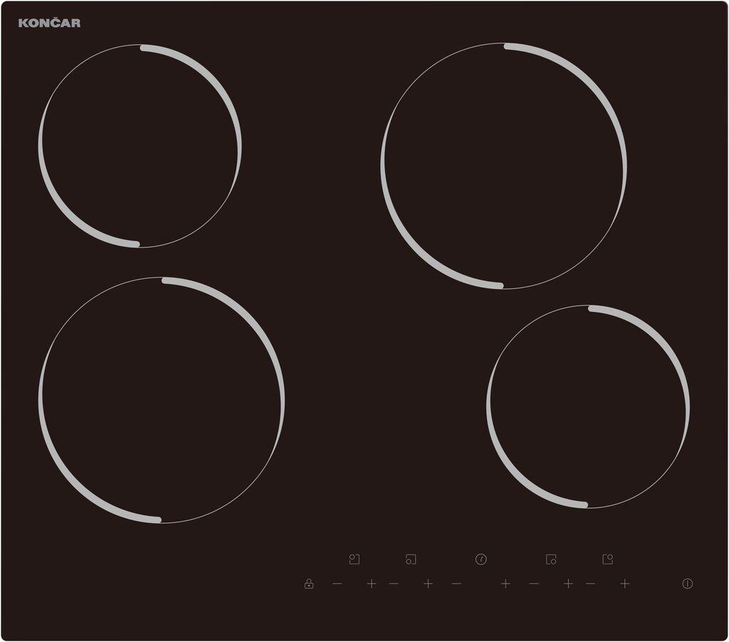 Končar Ugradna ploča za kuvanje UK604KMK, Crna