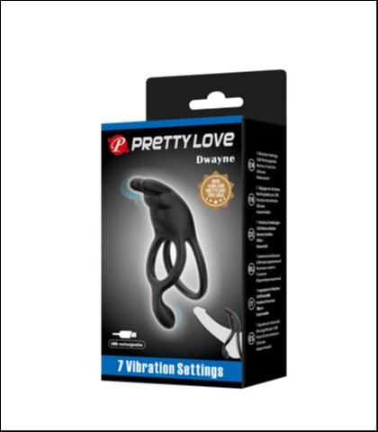 Pretty Love Prsten za penis Seth, Crni