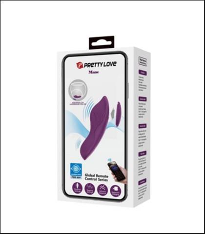 Pretty Love Klitoralni masažer za gaćice Mane, 8.9cm, Ljubičasti