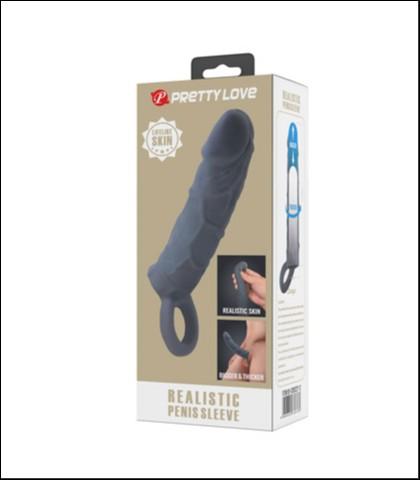 Pretty Love Navlaka za penis prirodnog osećaja, 18cm, Plava