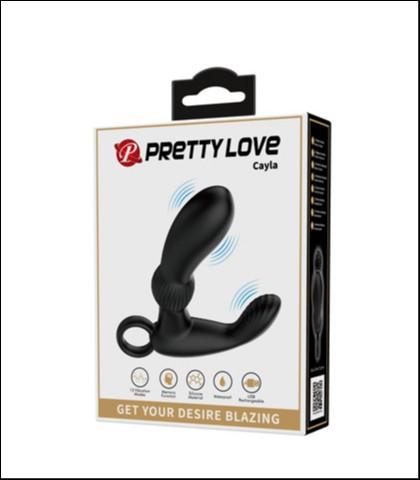 Pretty Love Masažer prostate Cayla, 11.2cm, Crni