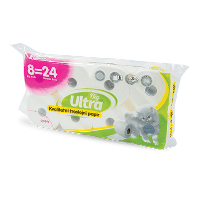 Ultra Ultra troslojni toalet papir Big, 8 komada
