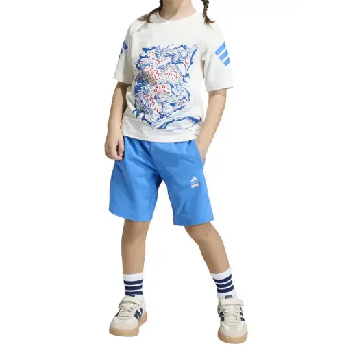 Adidas Set majica i šorts Lk Mrvl Av Tset Owhite/Rayblu