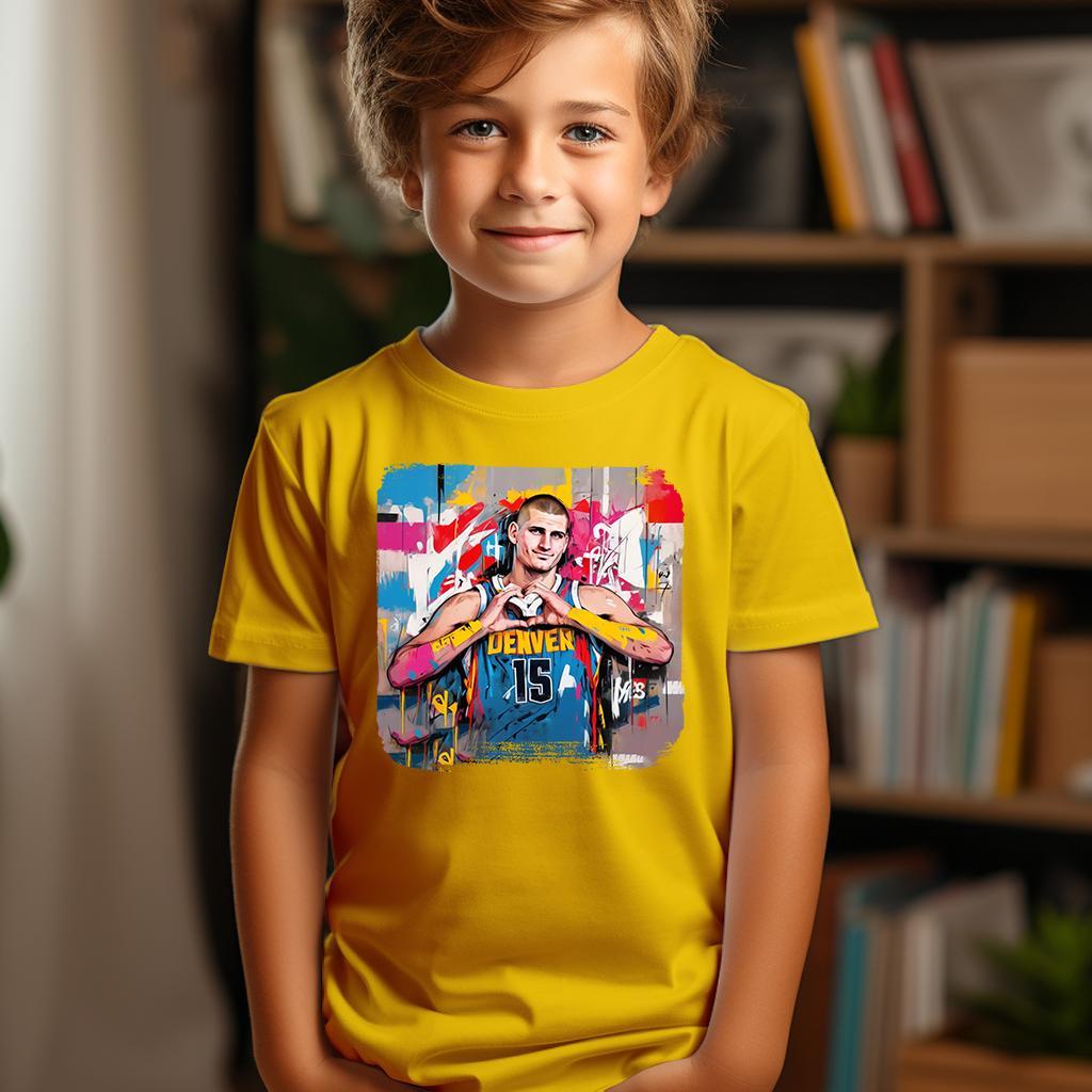 Camiseta Majica sa štampanim printom Cam 497, Dečija, Zlatne boje