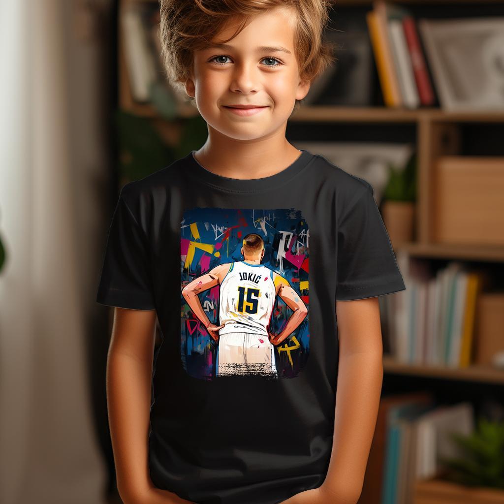 Camiseta Majica sa štampanim printom Cam 512, Dečija, Crna