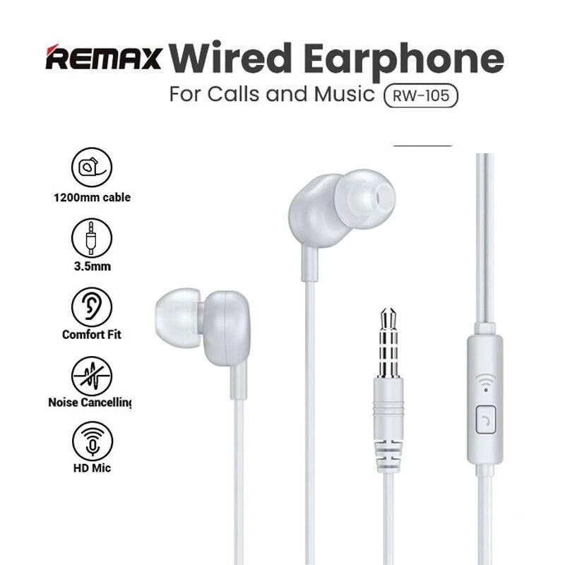 Remax Slušalice RW-105, Žičane, Bele