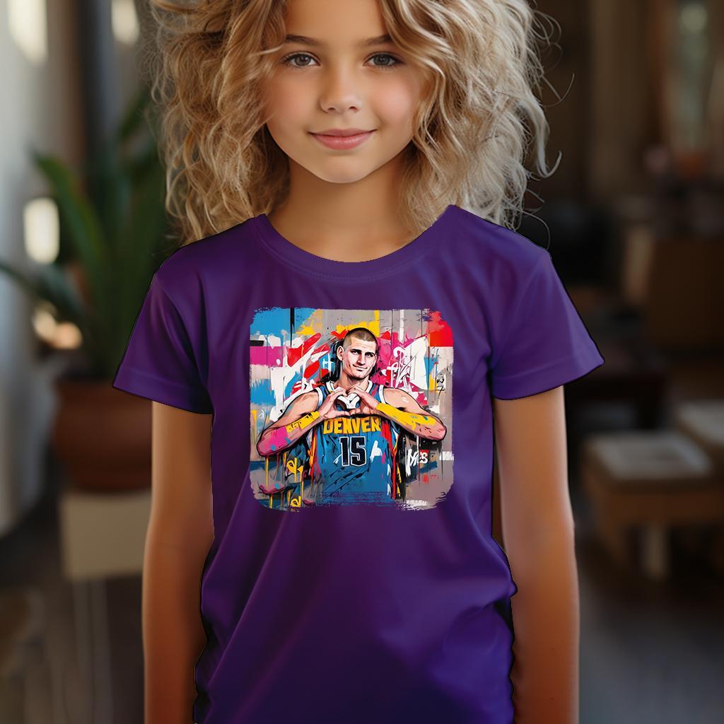 Camiseta Majica sa štampanim printom Cam 497, Dečija, Patlidžan