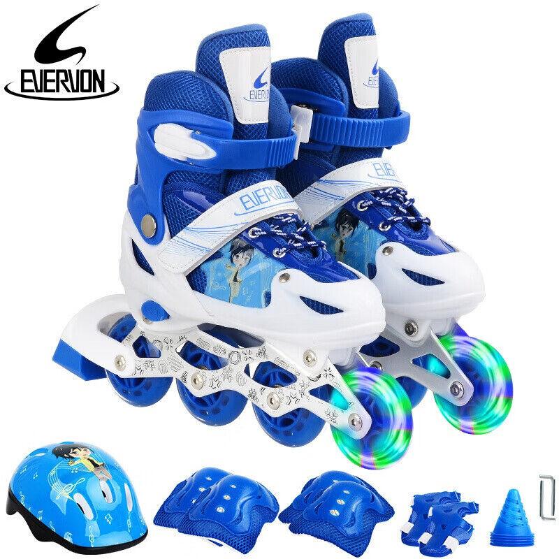 Evervon Set rolera i zaštitne opreme, Plavi