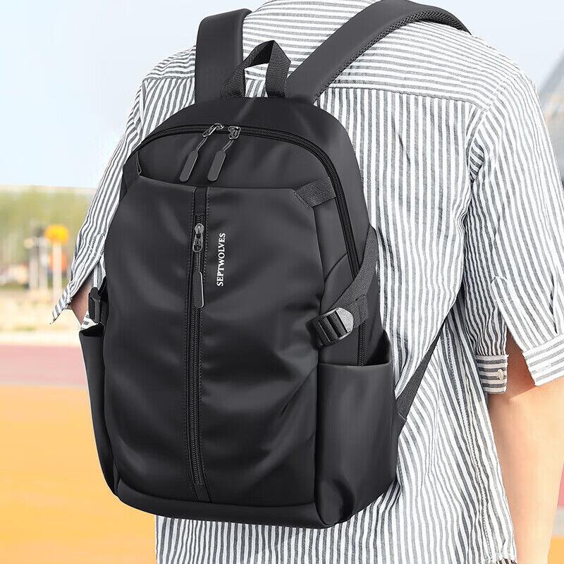 Septwolves Muški ranac za laptop, 15.6", Crni