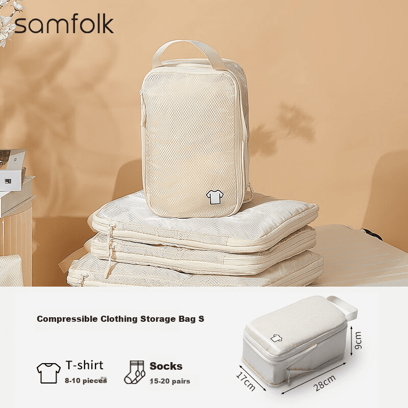 Samfolk Organizator za kofer, Mali, 1 komad, Beli