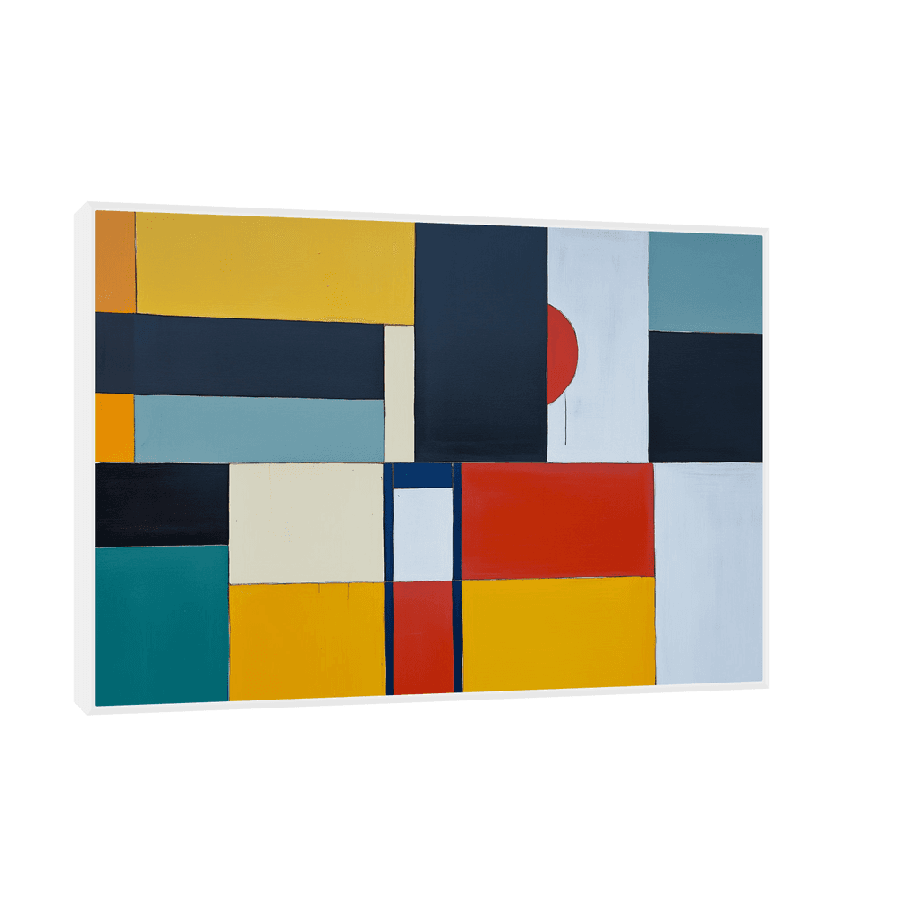 Canvas Slika na platnu Koloritna geometrija, Sa ramom, 75 x 50, Beli