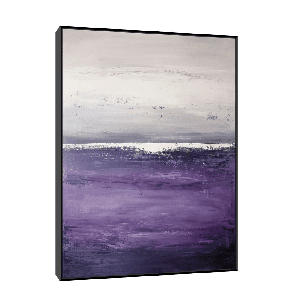 Canvas Slika na platnu Ljubičasti pejzaž II  45x60cm, Sa ramom, Crni