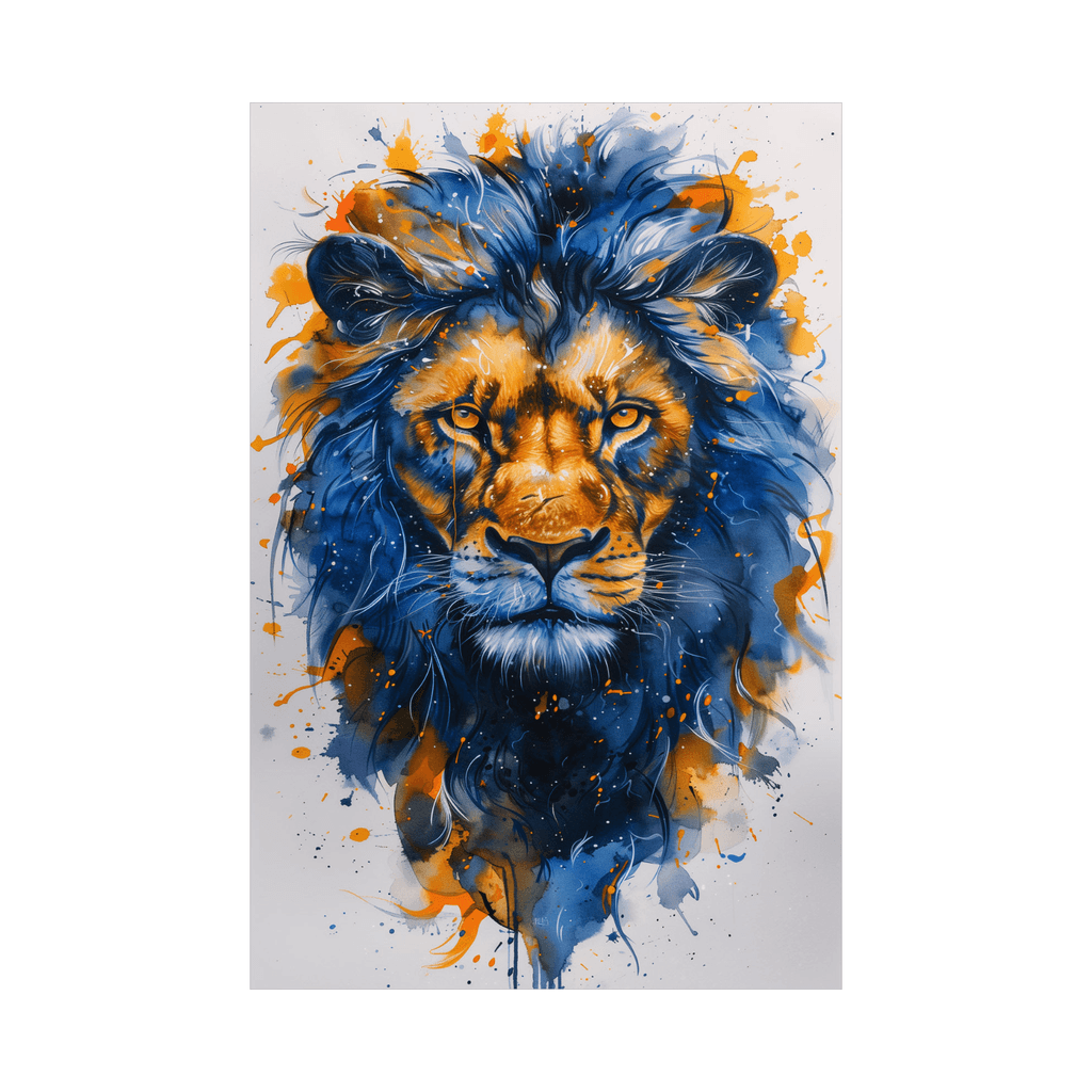 Canvas Slika na platnu Plavi lav, 100 x 150 cm