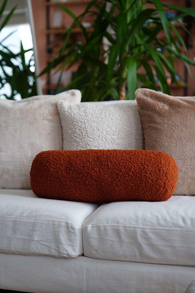 Aberto Design Ukrasni jastuk Teddy Roller, 50x14x14 cm, Narandžasti