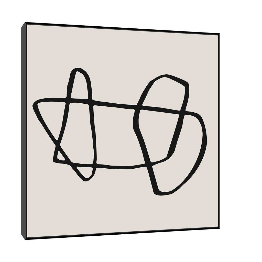 Canvas Slika na platnu Dinamika, Sa ramom, 120 x 120 cm, Crni