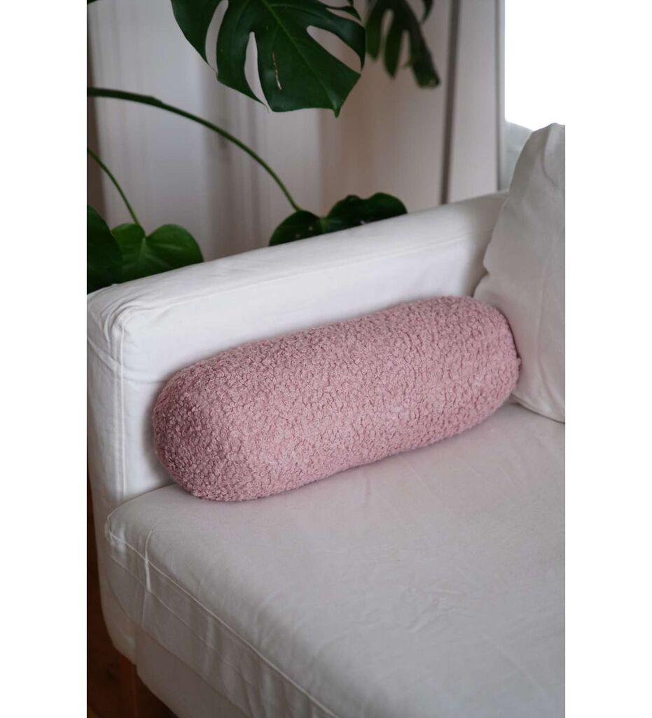 Aberto Design Ukrasni jastuk Teddy Roller, 50x14x14 cm, Svetlorozi