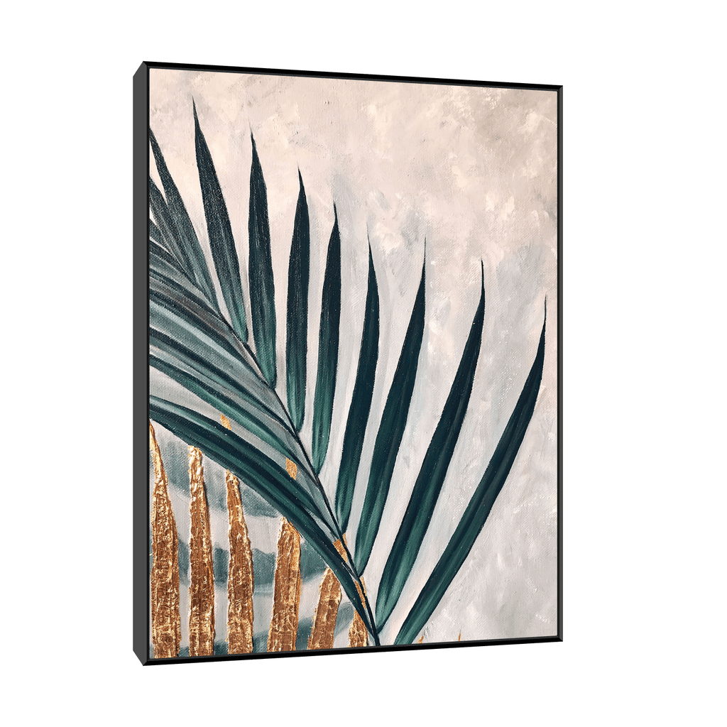 Canvas Slika na platnu Listovi palme, 30x40cm, Sa ramom, Crni