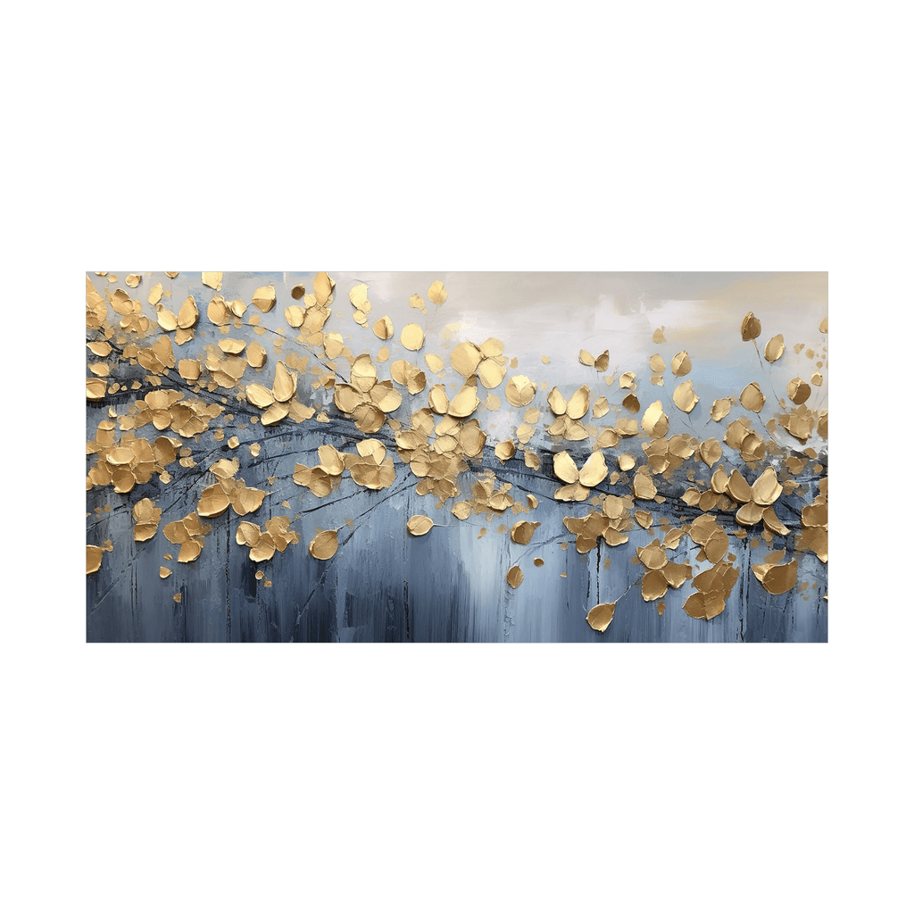 Canvas Slika na platnu Zlatni listovi, 80 x 40 cm
