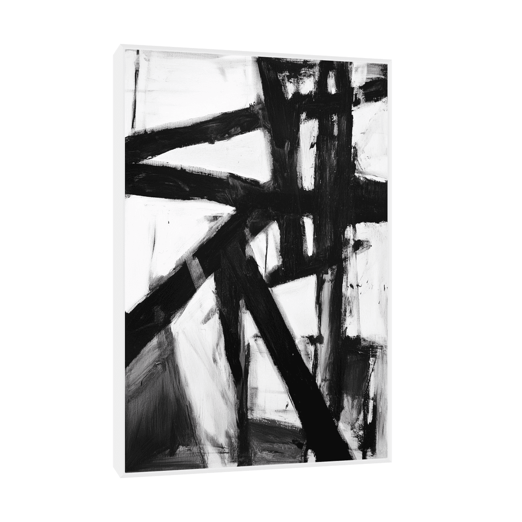 Canvas Slika na platnu Splet linija, Sa ramom, 60 x 90 cm, Beli