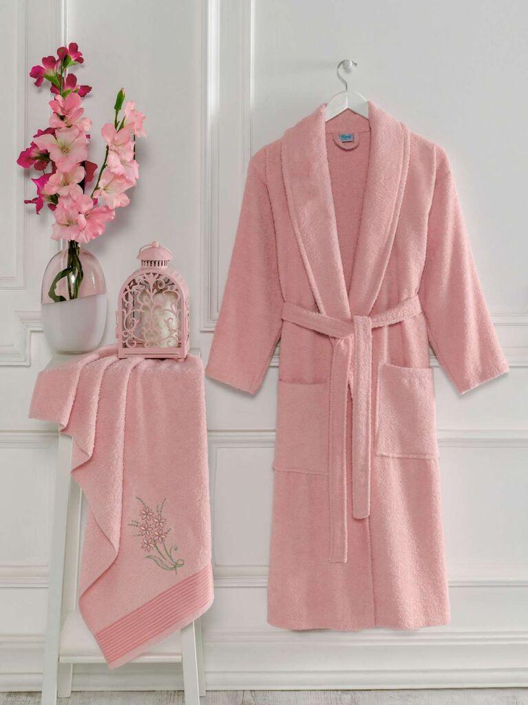 L'essentiel Maison Set Bademantil sa peškirom Cora, Rozi