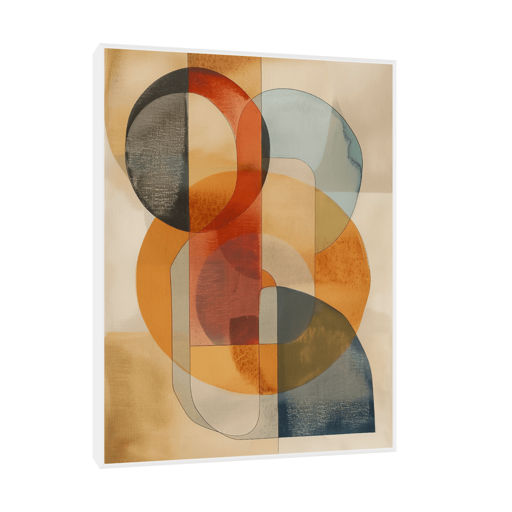 Canvas Slika na platnu Oble forme 60x80cm, Sa ramom, Beli