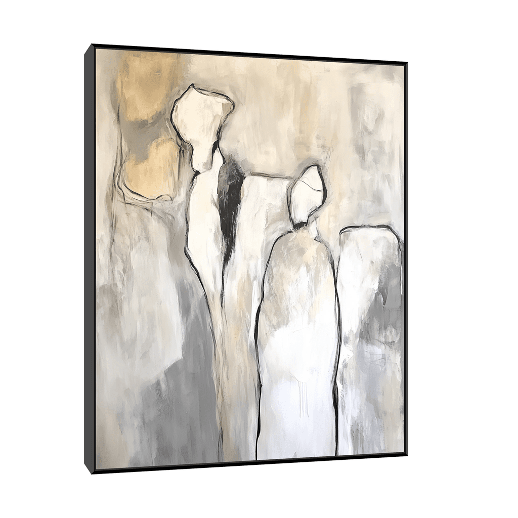 Canvas Slika na platnu Familija, Sa ramom, 100 x 125 cm, Crni