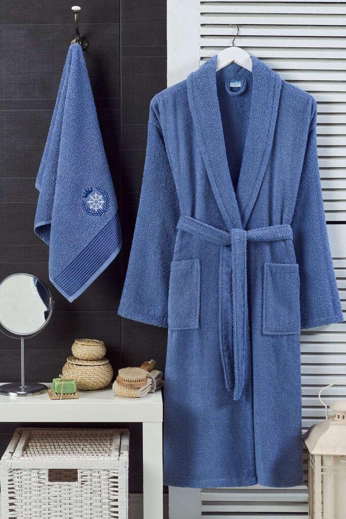 L'essentiel Maison Set Bademantil sa peškirom Cora, Indigo